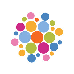 Fototapeta premium Abstract Colorful Circles Pattern Graphic Design