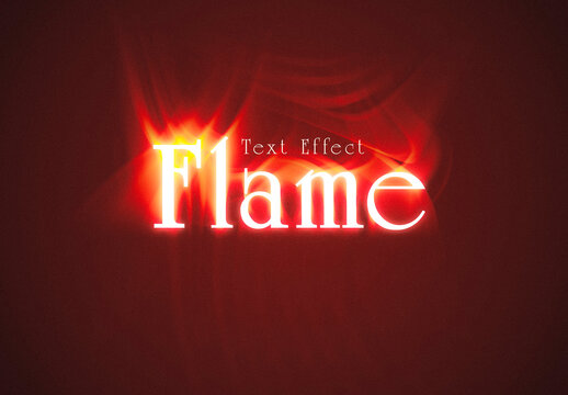 Flame Fire Text Effect PSD Template
