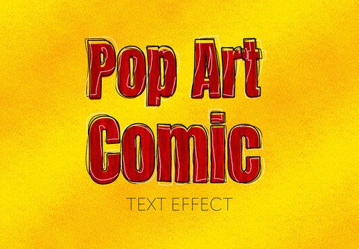 Pop Art Comic Text Effect PSD Template