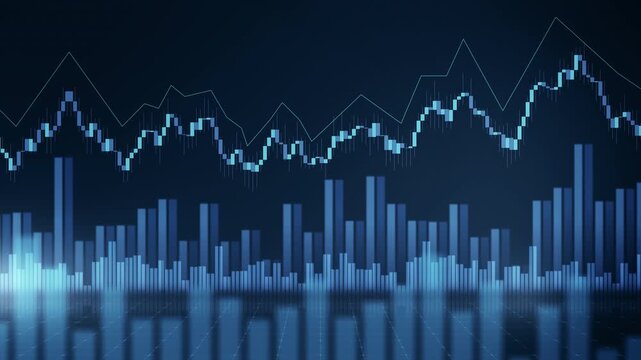 Stock market trading crypto data analysis graph