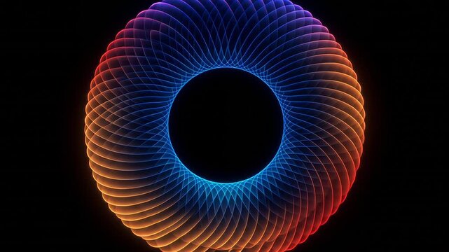 Oscillating circular rings in motion