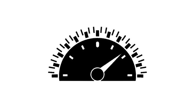 Vector illustration of speedometer icon on a transparent background