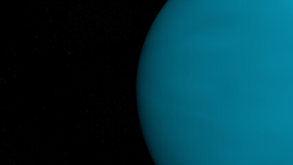 The planet Uranus and space. 3d illustration © Wublie