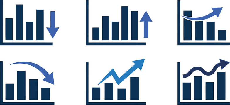 Infographic elements for business growth and statistics analysis
