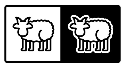 Sheep Line Icon Vector Illustration © Fadil