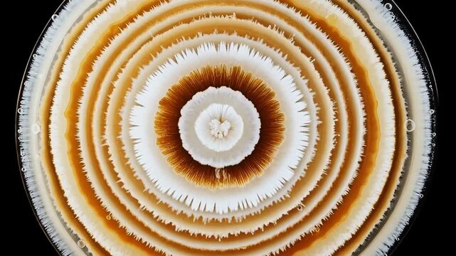 Liesegang rings forming in gel, periodic precipitation chemistry science macro