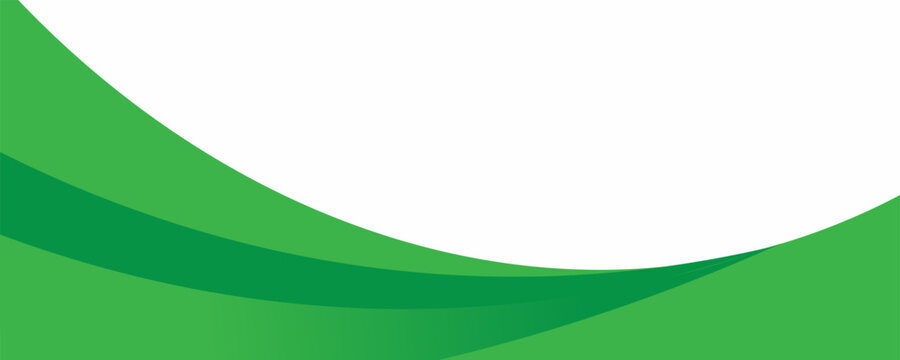 Green banner background. Green abstract header with rounded lines for web banner or poster.