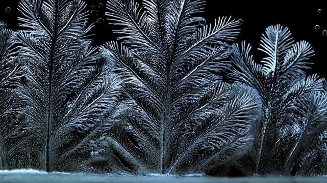 Zinc electrochemical dendrites growing, metallic crystal formation science macro