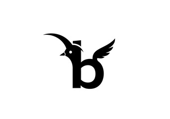 Modern letter b and bird wing logo icon design © sri