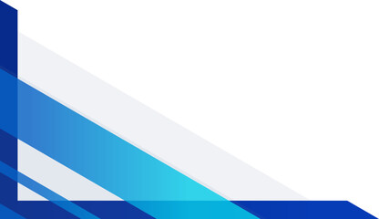 Obraz premium Modern Blue Geometric Corner