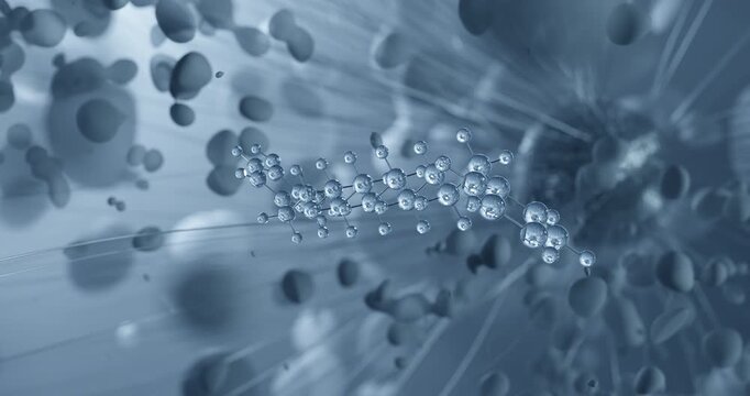 Dopexamine rotating molecular structure, 3d ball-and-stick model, looped video dopaminergic agonist
