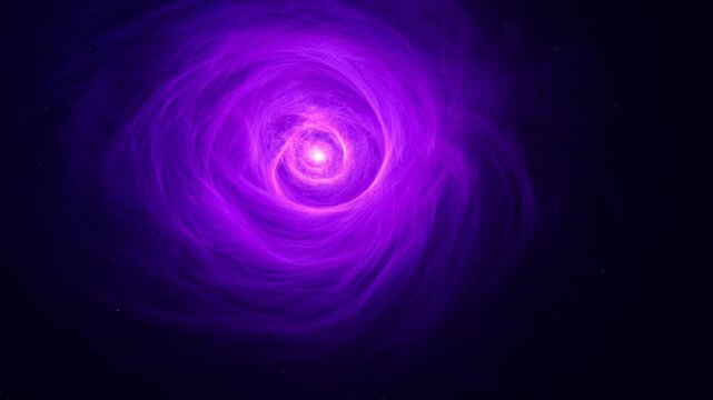 Abstract blue and purple spiral galaxy background with glowing circles, vortex motion, fractal texture and space pattern