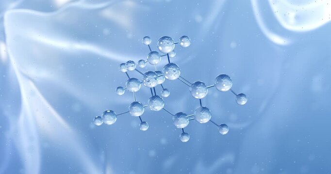 Adrenaline rotating molecular structure, 3d model of adrenergic agonist
