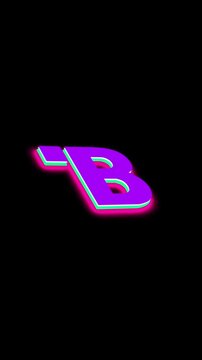 3D Letter B Neon Typography in Modern Cyberpunk Style
Futuristic Three Dimensional Vibrant Cyan and Orange Lettering
Isometric Glowing Neon Alphabet Design on Black Background
Abstract 3D Bold Font wi