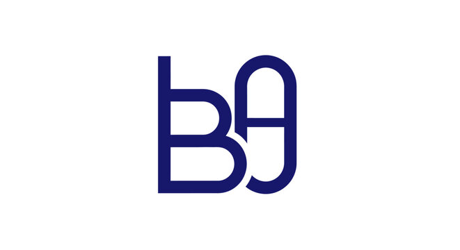 Modern minimalist navy blue B9 letter monogram logo