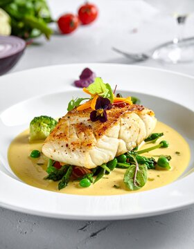Steinbutt mit Champagner-Sauce