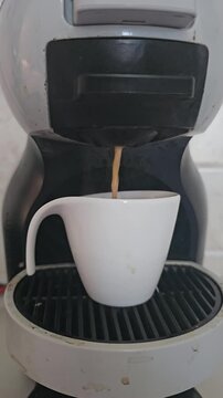 coffee make from unclean machine after work close up lifestyle video
