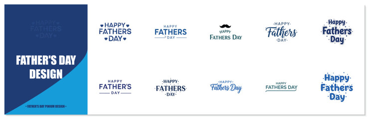 Happy fathers day typography and lettering for design purposes holidays and events. © masuk stock
