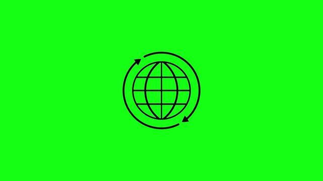 Internet icon browser icon animation 4k animated