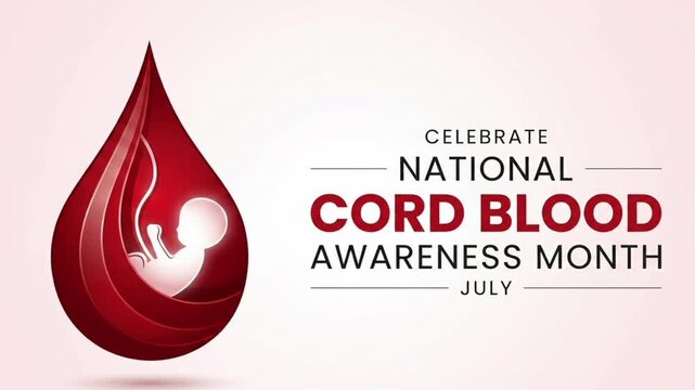 National cord blood awareness month banner background