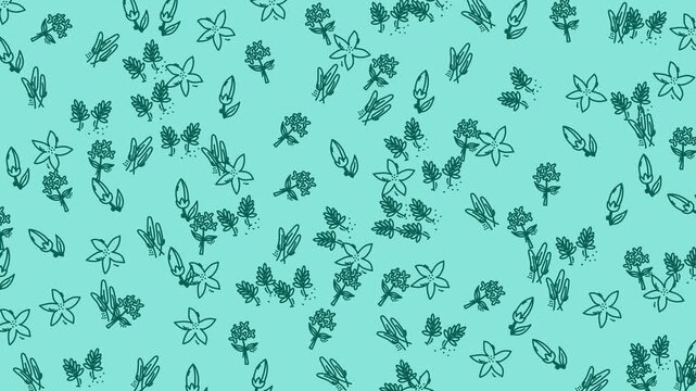 floral and leafy pattern on white for backgrounds, invitations, stationery, textiles, and natureinspired designs needing a fresh look.