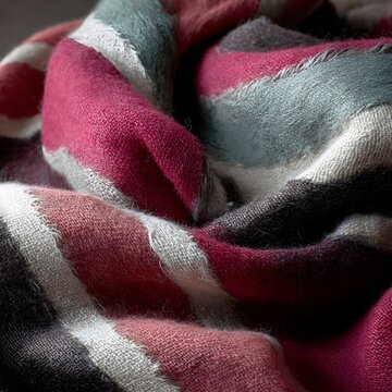 Close-up of glittery red and silver fabric texture