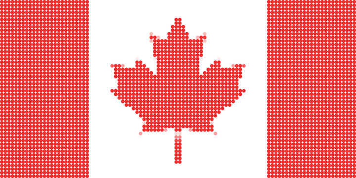 Flag of Canada pixel art of dots