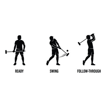 Croquet player swing sequence vactor file