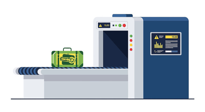 Airport Luggage Scanner, Baggage Security X-ray Machine with Suitcase