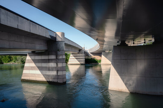 The Saint Jean and Roulet Bridge in Villeurbanne (France)