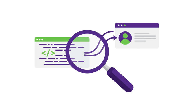 Data Scraping and User Profile Information Extraction Concept Vector Illustration