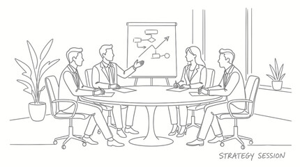 Obraz premium Business people in a strategy session.