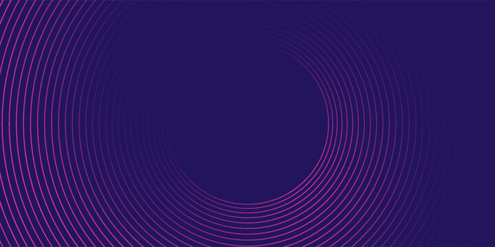 Purple abstract background with glowing oval lines. Ellipse lines pattern. Minimal geometric. Trendy design element. Futuristic concept.