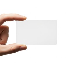 Obraz premium Hand holding a blank white card