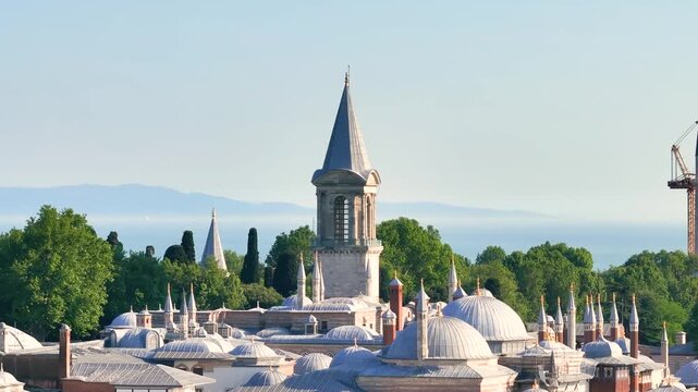 Topkapi Palace (Topkapi Sarayı) Drone Video, Emin&ouml;n&uuml; Fatih, Istanbul Turkiye (Turkey)	