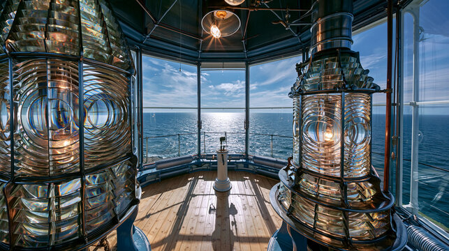 Scenic Coastal Lighthouse View: Maritime Heritage & Ocean Adventure in Nautical Seascape