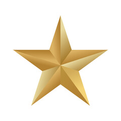 Obraz premium Premium 3D Golden Star Icon for Rating Award and Luxury Success Vector