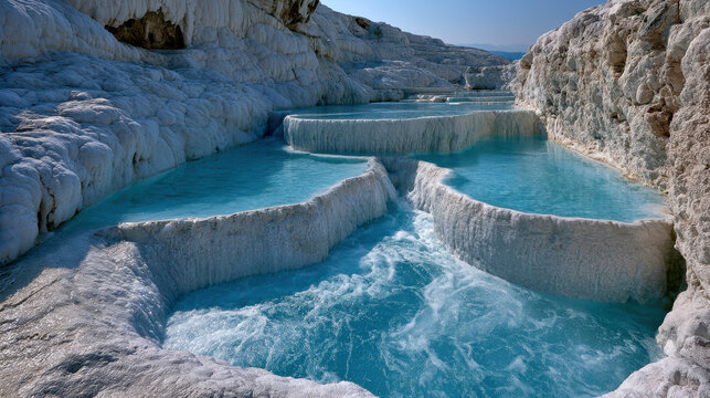 Terraced Salt Pools By The Sea