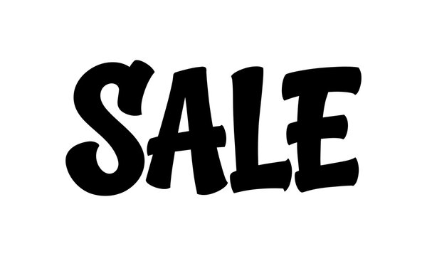 Sale wordmark vector illustration isolated on white background promotional typography design