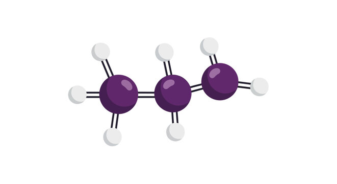 Propene Molecule Structure - Chemical Formula and Representation
