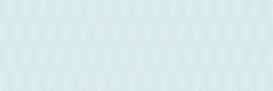 Elegant blue guilloche pattern with wavy geometric lines on a white background for decorative diploma and certificate design template