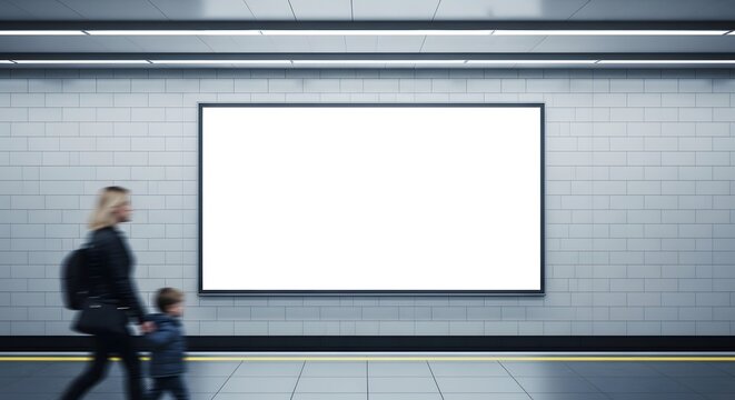 Subway billboard mockup realistic urban advertising display for marketing presentations and promotional campaigns