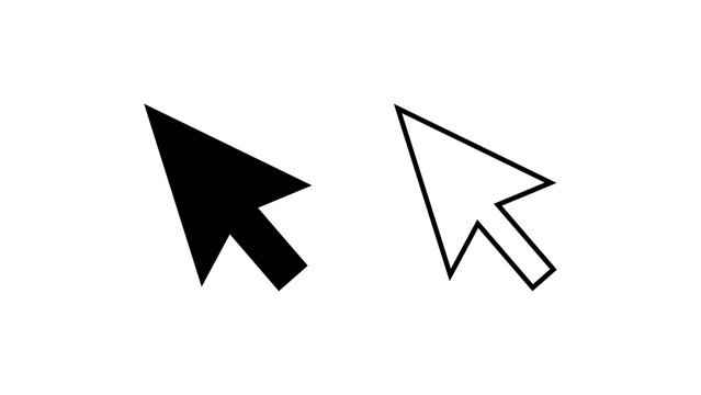 Mouse Cursor Pointer Icons Vector Illustration Set