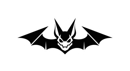 Fototapeta premium Bat superhero logo flying creature symbol.