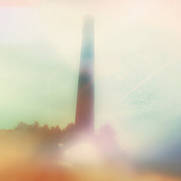 chimney in the sunset