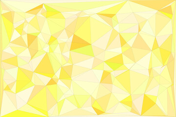 Abstract geometric background with light yellow triangles creating dynamic polygonal mesh. © mamun25g