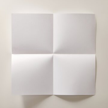 Folded Paper with Soft Shadows on Surface.