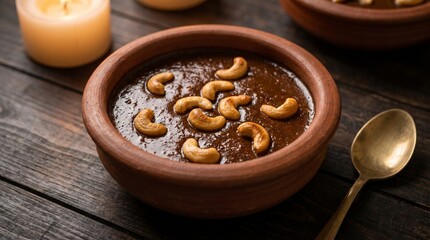 Fototapeta premium Authentic Sri Lankan Watalappan with Roasted Cashews