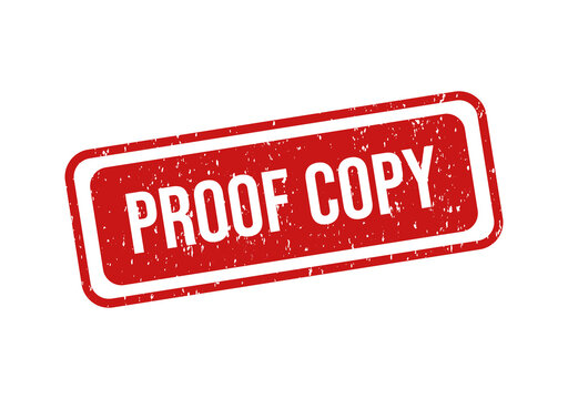 Proof copy red vintage stamp seal