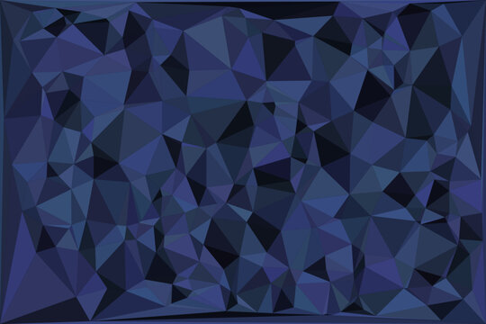Dark blue geometric pattern with triangular shapes for modern digital wallpaper design.